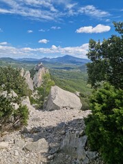 mountain landscape with blue sky