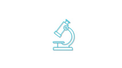 microscope animated icon.  microscope icon on white  background scientific research laboratory equipment concept digital. 4K animation 
