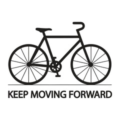 Keep Moving Forward Bicycle T-Shirt - Motivational Cycling Apparel for Bike.