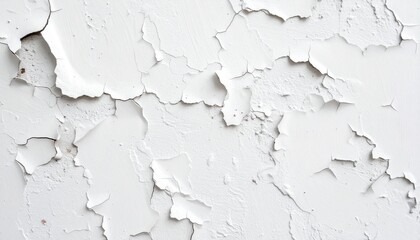 Obraz premium White wall grunge texture with peeling paint fragmens