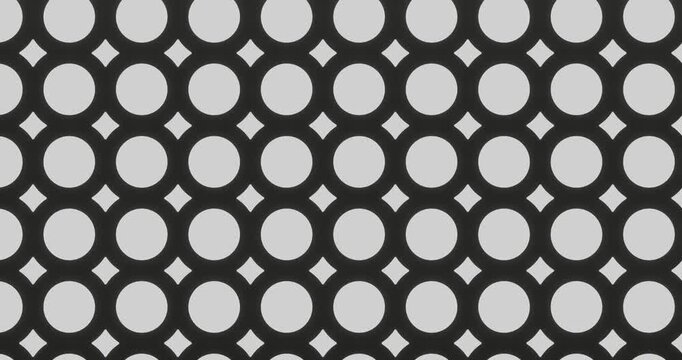 Abstract geometric black and white pattern loop