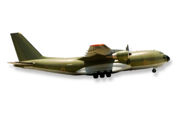 A large cargo jet on white background.