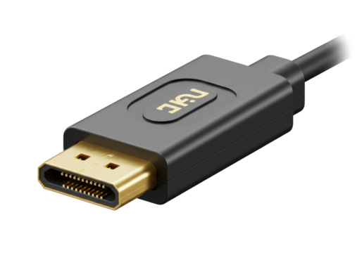 Isolated DisplayPort connector cable used to transmit video or audio signal in high resolution