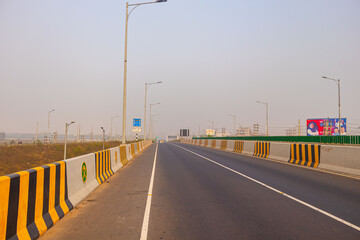 Wide Road and Billboards Along Dhaka Mawa Highway.