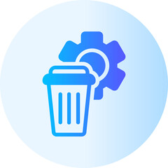 waste management gradient icon