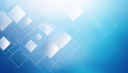 Obraz premium futuristic blue gradient with transparent overlapping square patterns creating digital abstract background for technology design or modern presentation texture
