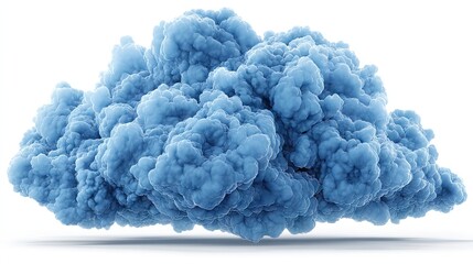 A light-blue, fluffy cloud-like mass