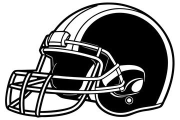 Fototapeta premium A vibrant, isolated vector illustration of a red American football helmet with a protective mask