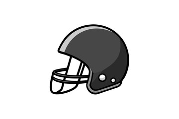 Fototapeta premium American football helmet with a face mask isolated on a white background