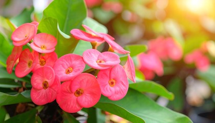 Obraz premium Close-up of vibrant pink flowers