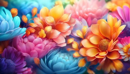 Fototapeta premium abstract floral colors