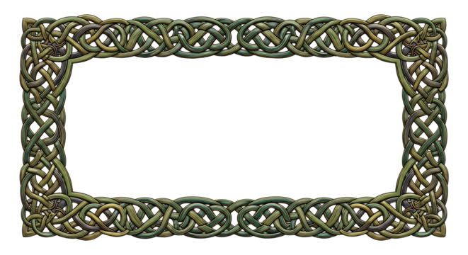 Celtic Knot Border Frame Elegant Design Traditional Irish Pattern Decorative Background Element