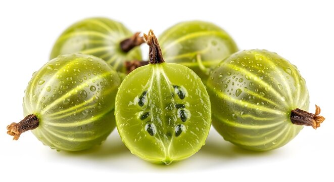 Fresh Gooseberries A Close-Up of the Delicious Green Fruit