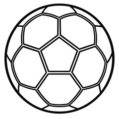 Fototapeta premium Soccer ball vector illustration isolated on white background