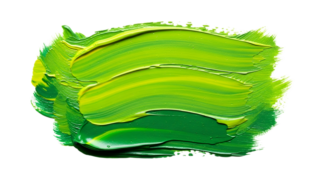 Green Paint Stroke Abstract Texture Background Close Up Artistic Brushstroke Design Element