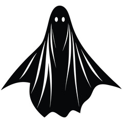 Naklejka premium ghost in sheet silhouette vector icon