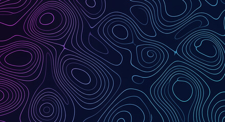 Abstract topographic lines creating concentric circles pattern on dark background