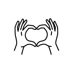 Fototapeta premium Hands forming heart shape symbolizing love and connection 