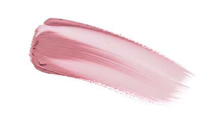 Fototapeta premium Pink Makeup Brush Stroke Texture Close Up Isolated on White Background Cosmetic Swatch