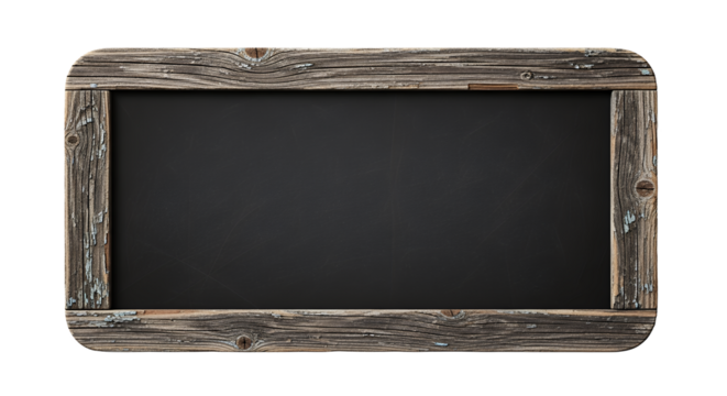 Rustic Wooden Chalkboard Frame Empty Sign Menu Board Blackboard for Your Message or Text