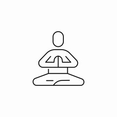 meditation pose person icon sign vector