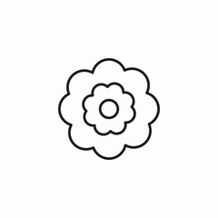 simple flower blossom icon sign vector
