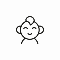 smiling baby boy icon sign vector