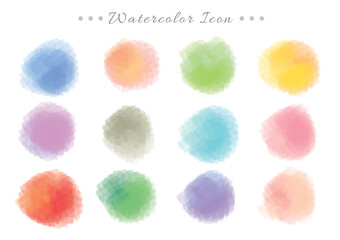水彩のアイコンセット