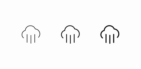steam from cloud icon sign vector