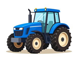 Obraz premium Blue tractor illustration