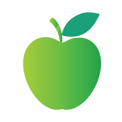 Apple Vector Icon on White Background

