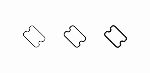 empty ticket stub coupon icon sign vector