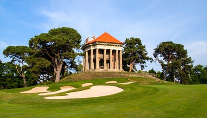 Obraz premium Ancient Pavilion on a Hill