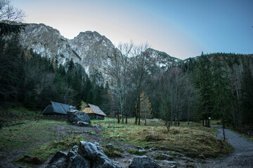 a mountain hut on the trail during the hike