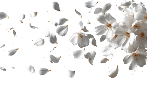 masumkhanrafi15_white_flowers_floating_in_the_air_isolated_on_a_  - Powered by Adobe