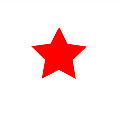 Fototapeta premium red star on white background