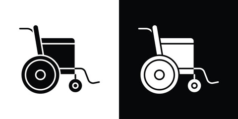 Wheelchair icon. filled flat sign for mobile concept and web
