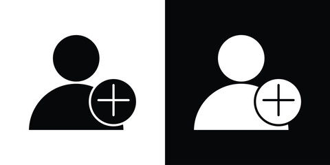 User add icon. filled flat sign for mobile concept and web