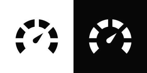 Tachometer icon. filled flat sign for mobile concept and web