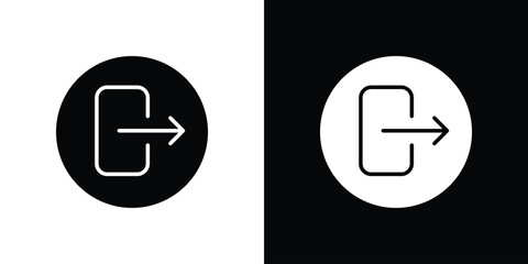 Sign out icon. filled flat sign for mobile concept and web