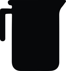 Illustrator Vector Pitcher water container liquid measure tool kitchen silhouette