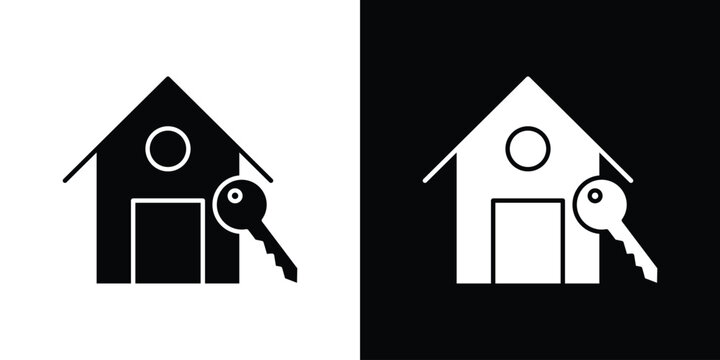 Selling or rent home icon. filled flat sign for mobile concept and web
