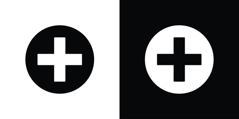 Plus icon. filled flat sign for mobile concept and web