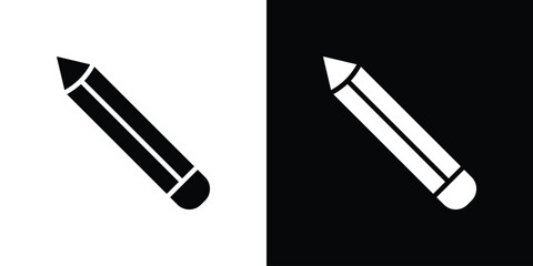 Pencil icon. filled flat sign for mobile concept and web