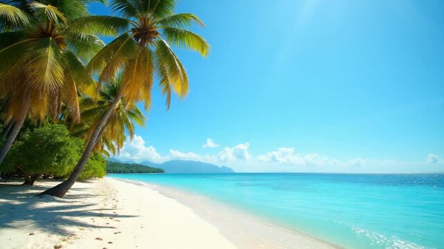 Tropical beach surrounded