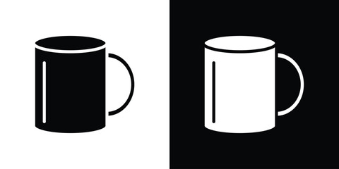 Mug icon. filled flat sign for mobile concept and web