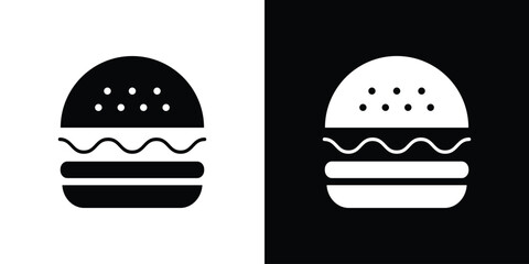 Hamburger icon. filled flat sign for mobile concept and web