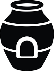 Illustrator Vector Simple vintage clay pot graphic art silhouette