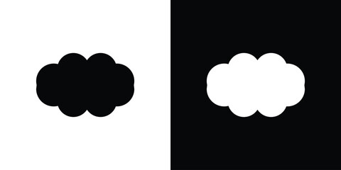 Clouds icon. filled flat sign for mobile concept and web