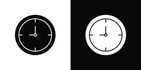 Clock nine icon. filled flat sign for mobile concept and web